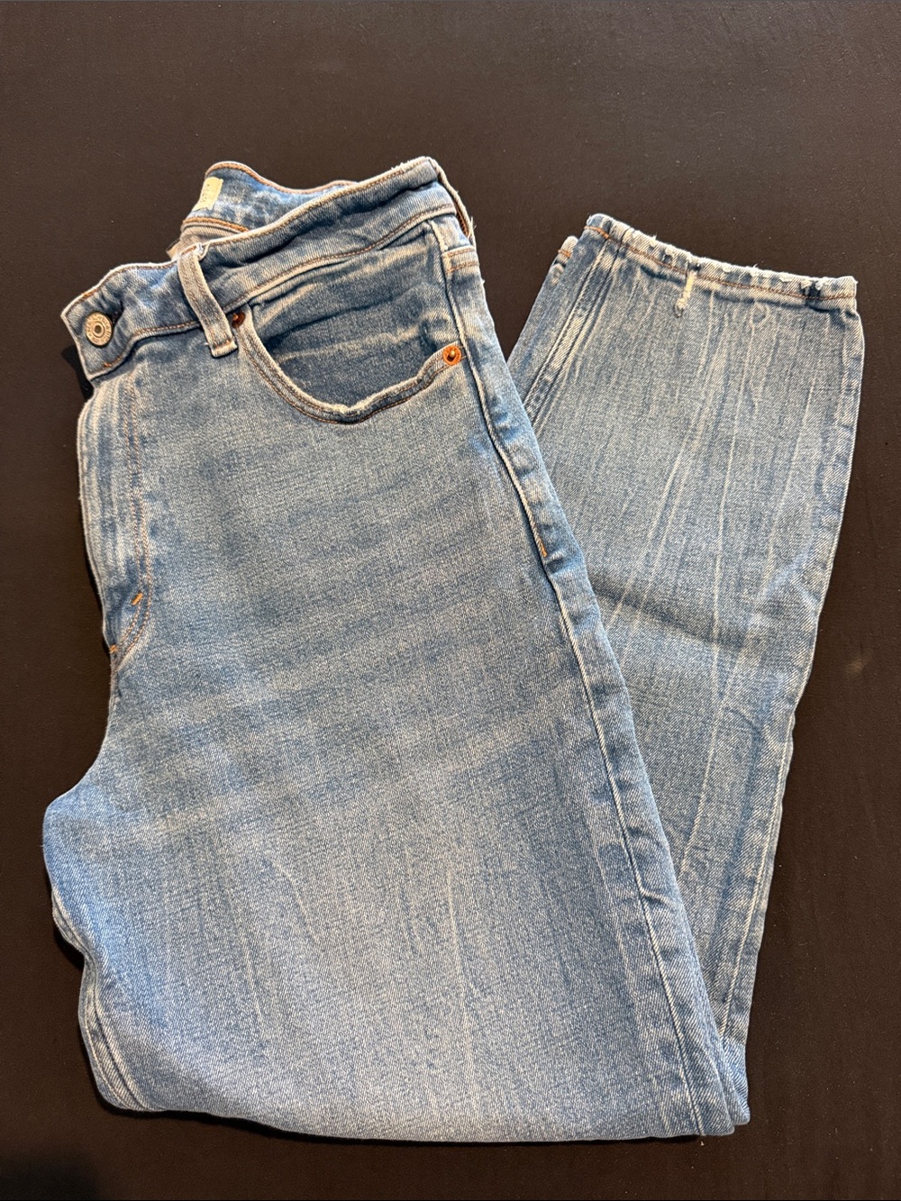 Abercrombie & Fitch Light Blue Straight-Leg Women’s Jeans